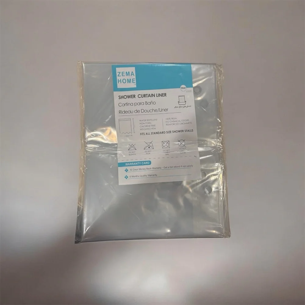Zema Home Clear 72”x72” Shower Curtain Liner